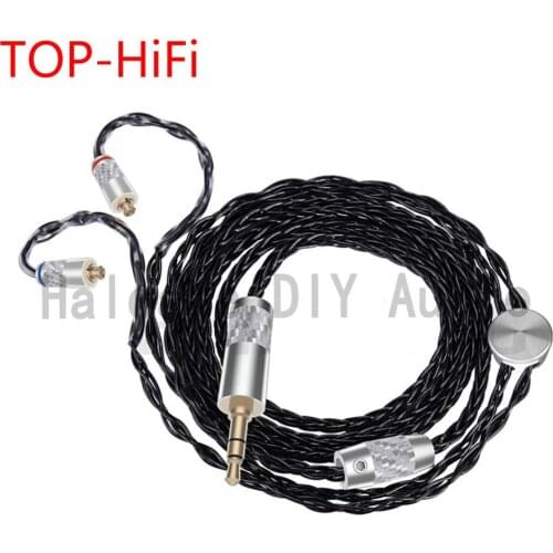 TOP-HiFi 3.5/2.5/4.4 Balanced 7nOCC Silver Plated Headphone Upgrade Cable MMCX Connector Headphone Plug