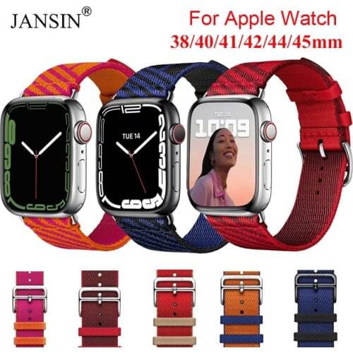 Jumping Single Tour band For Apple Watch 38mm 40mm 42mm 44mm textile woven watch band Nylon Sport Strap For iWatch SE 6 5 4 3 2