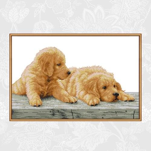 Two brothers Chinese Cross Stitch Patterns Embroidery Printed Canvas 11CT 14CT DIY Handmade Needlework Cross-stitch Sets