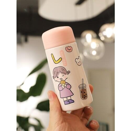 Fresh 304 Stainless Steel Small Cup Girl Heart Cute Cup Small 150ml Water Cup Portable Student Super Mini Pocket Vacuum Cup