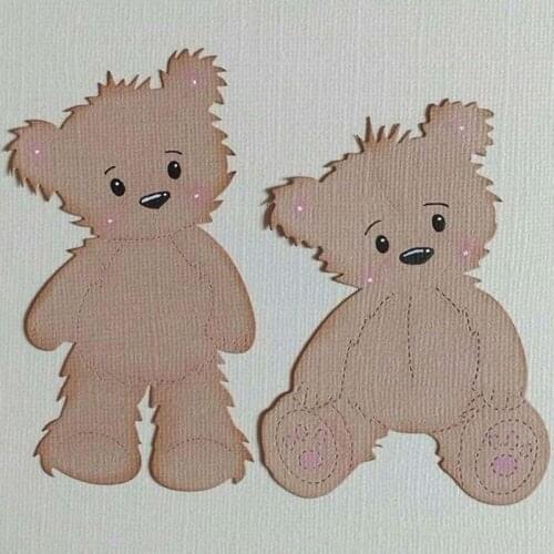 Cute Cartoon Bear Metal Cutting Dies Animal Standing Sitting Bear DIY Scrapbooking Paper Cards Decorative Craft Embossing