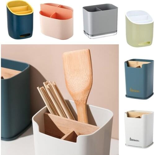 Multifunctional Fork Spoon Chopsticks Storage Box Tableware Shelf Three Layer Cutlery Drainer Organizer Rack Kitchen