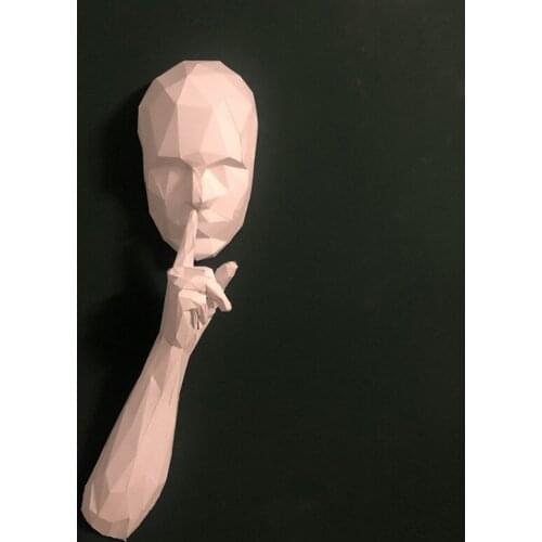The Silent Man 3D Paper Model DIY Handmade Paper Sculpture Modern Style Art Wall Decoration Crafts for Living Room Home Decor