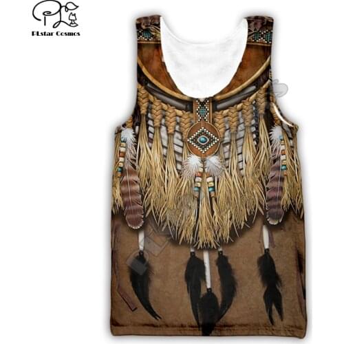 Men women Summer Native Indian Deer Skull 3d Tank Top Vest Wolf printed unisex casual Hunting Knights Templar sleeveless tees 04