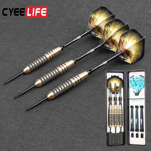 CyeeLife 20/24g Steel Tips Darts set with Aluminium Shafts+PVC Shafts+Extra Flights
