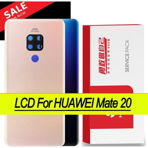 Original Back Housing Replacement for Huawei Mate 20 Back Cover Battery Glass with Camera Lens adhesive Sticker
