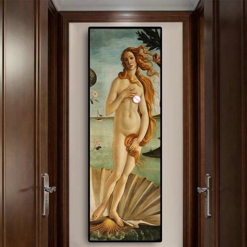 The Birth Of Venus by Sandro Bottice Portrait Canvas Art Famous Painting Vintga Posters and Prints Wall Picture for Living Room