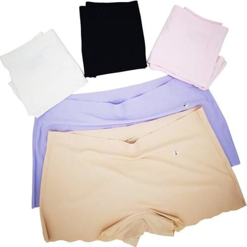 OURBLOG 2pieces/lot Ice Silk Womens Safety Short Pants Woman Seamless Panties Ladies Knickers Underwear Woman Comfort Panties