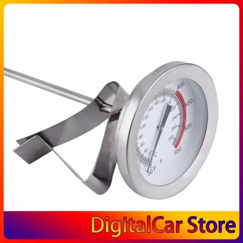 40CM Stainless Steel Cooking Probe Thermometer with Clip for Food Meat Homebrew Wine Kettle Kitchen Household Thermometers