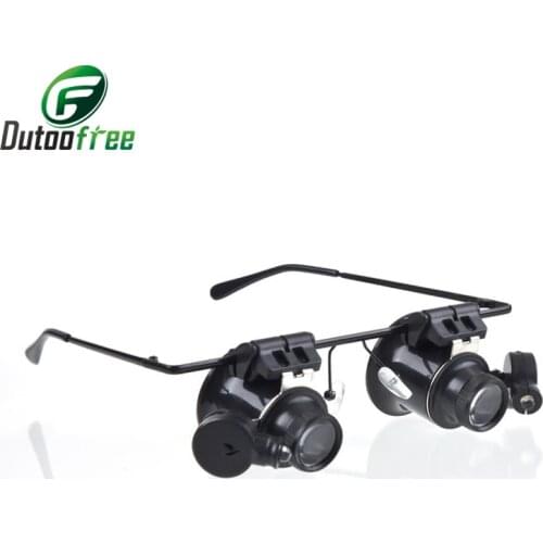 Magnifying Eye Glasses Loupe Lens With Light Eyes Lighted Magnifying Glasses Type With Dual LED lights Watch Repair Manager