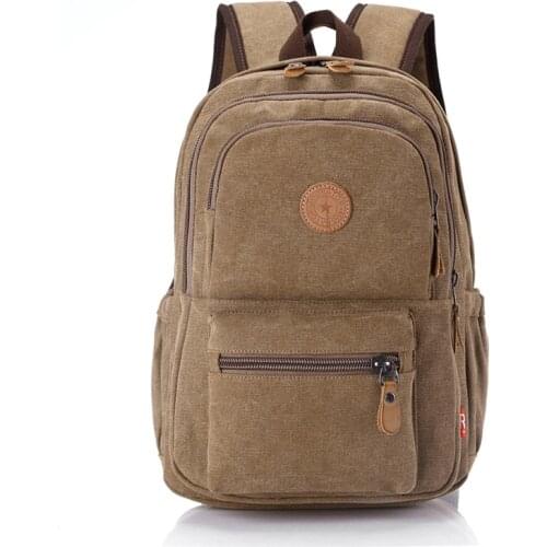 Vintage Mens Canvas Backpack Travel Schoolbag Male Backpack Large Capacity zipper Rucksack Shoulder Notebook School Bags