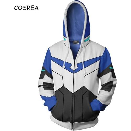 Voltron Cosplay Cropped Hoodie Sweatshirt Crop Top Sport Oversized Women Boys Long Sleeve Cardigan Cosplay Costumes