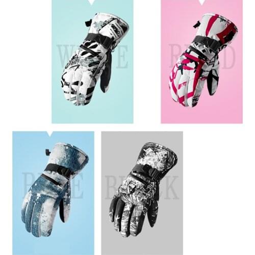 Winter warm windproof ski gloves unisex outdoor cycling run climbing waterproof gloves couple model touch screen skiing gloves