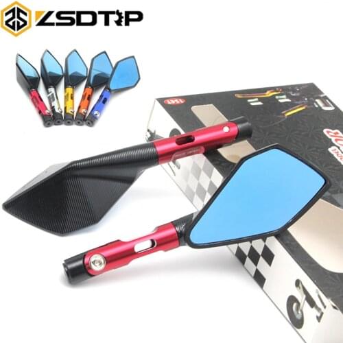 ZSDTRP-Universal CNC Aluminum motorcycle CNC Rear Side Billet Mirrors M8 M10 universal for honda yamaha kawasaki Z750 Z800