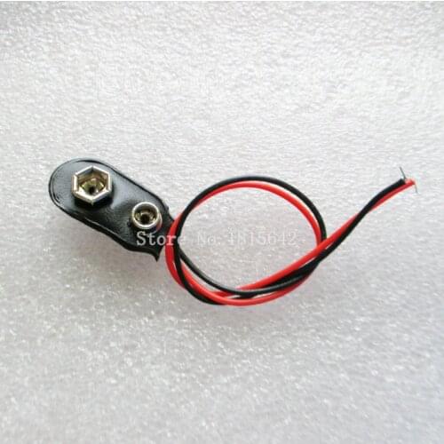 10PCS/LOT 9V Battery Snap-on 9v Battery Clip For Arduino With Wire Holder Cable Leads Cord