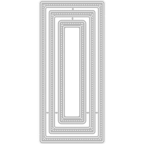 2020 New Rectangle Frame Nesting Metal Cutting Dies For Cut Paper Craft Making Album Background Card Scrapbooking NO Stamps Sets