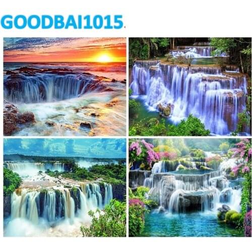 5d Diamond Painting Waterfall Scenery DIY Diamond Embroidery Full Square/Round Drill Home Decor Mosaic Cross Stitch Kits