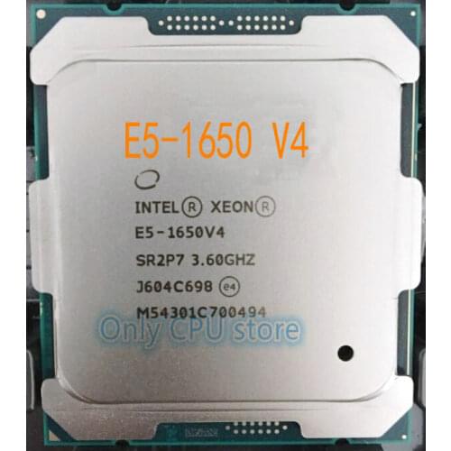 Free shipping E5-1650V4 Original Intel Xeon SR2P7 OEM Version E5 1650V4 3.6GHZ 6-Core 15MB SmartCache 140W E5 1650 V4 LGA2011-3