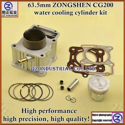 Free shipping high performance high precision high quality for ZONGSHEN motorcycle 63.5mm CG200 water cooling cylinder kit