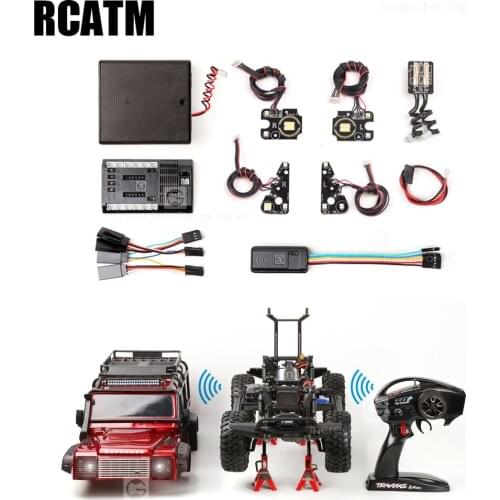 Wireless 4-Channel SMD Light Set Wireless Linkage Light Set for 1/10 RC Crawler Car Traxas TRX4