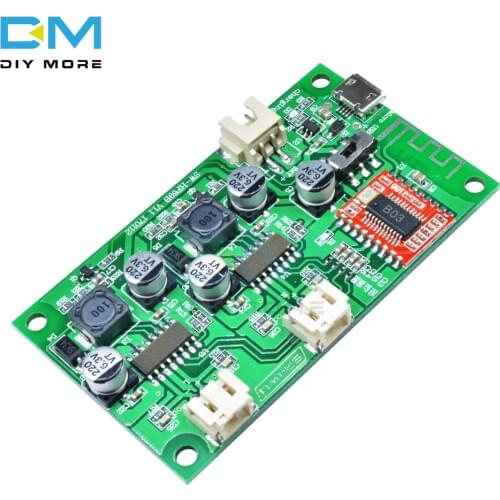 DC 5V 6W+6W 2 CH 2 Channel Stereo Bluetooth Amplifier Board Module Lithium Battery Powered for Speakers Loudspeaker Box Modified