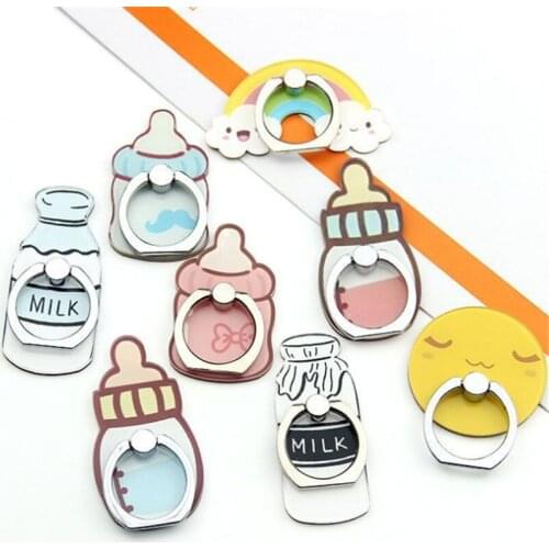Feeding Bottle Mobile Phone Stand Holder Rainbow Finger Ring Mobile Smartphone Holder Stand For iPhone Xs 11