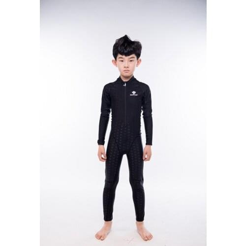 Children Long Sleeve Full Body Racing Sun Protection SwimSuit Bathing Suit Kids One Piece Professional Summer Swimwear Plus Size