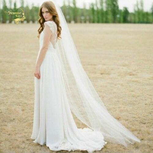 Vintage 2 Meters Veils Tulle Chapel Train Bridal Veils For Beach Weddings Velo Largo De Novia 2019 Accessoires Pour Mariage