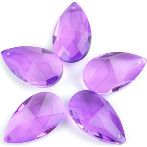 38mm-76mm Violet Mesh Shape Crystal Chandelier Pendants Parts Beads Hanging Crystals For Chandelier