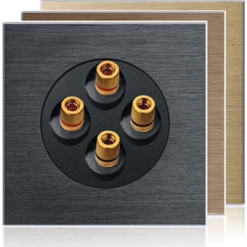 Karaoke Sound Speaker Audio Junction Connector Box Wall Plate Panel Terminal Block Terminal Banana Plug Seat Jacks Speakers