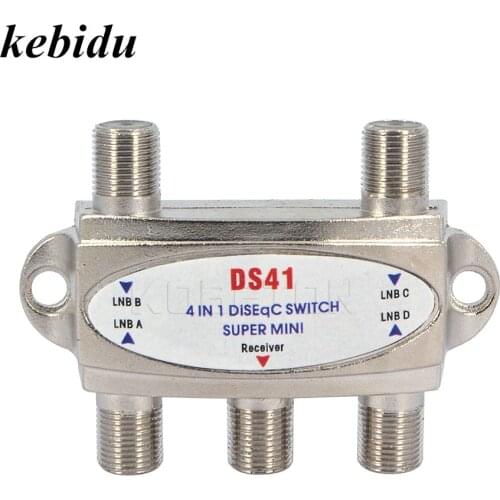 Kebidu High quality DiSEqC Switch 4x1 DiSEqC Switch satellite antenna flat LNB Switch for TV Receiver