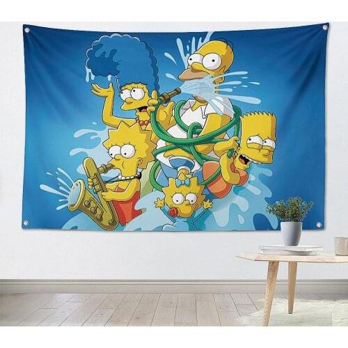 Classic Cartoon Anime Movie Posters Bedroom Living Room Home Decor Wall Art Hanging Painting Flag Banner Tapestry Cloth Printing