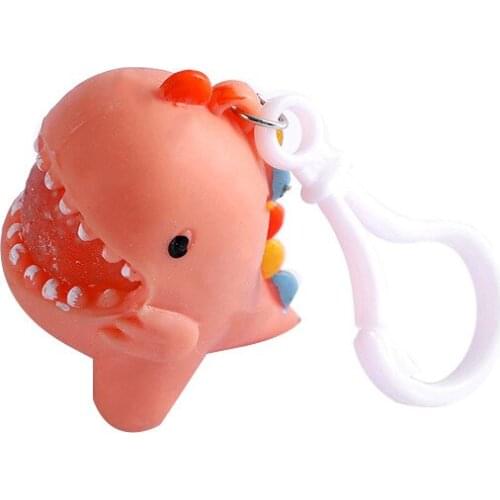Creative Release Pressure Small Dinosaur Keychain Cute Cartoon Funny Doll Girl Boy Couples Bag Pendant Charm Toy Keyring Holder