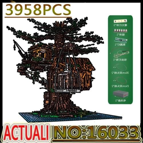 Hot MK16033 Creative Toys The Tree House Model Building Blocks With Led Parts Assembly Funny Bricks Kids Christmas Birthday Gift