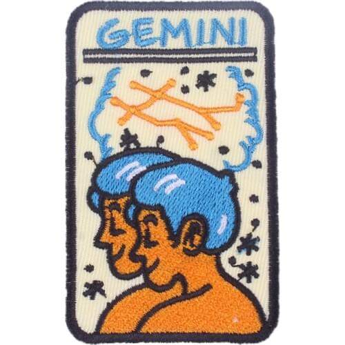 Pulaqi Cartoon constellation Patches DIY Stripe Embroidered Patches For Clothing Applique On Clothes Jacket Clothes Accessories