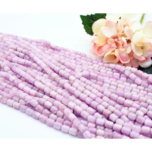 15X12mm Natural smooth Kunzite Cylindrical shape Stone Beads For DIY necklace bracelet jewelry making 15 "free delivery