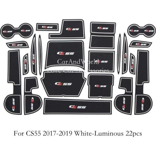 For Changan CS55 2017-2019 CS55 plus 2020 Interior Non-slip Cup Mats Anti Slip Door Groove Gate Slot Pad Mat Car Accessories