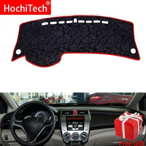 Rose Pattern Non-slip Dashmat Dash Mat Dashboard Cover Pad Cover Carpet Car Sticker for Honda city 2015 2016-2018 Car Styling