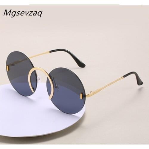 2020 New Personality Round Female Sunglasses Street Shooting Fashion Wild Funny Marine Color Metal Accessories Sunglasses