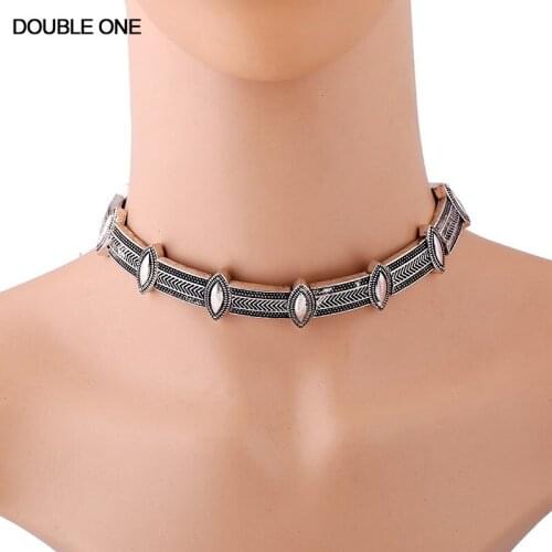 Vintage Boho Collares Choker Necklace Antique Silver Gold Black Ethnic Gypsy Fashion Statement Fine Jewelry for Women Gift