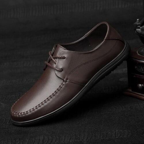 Casual Shoes Mens Genuine Leather Oxfords Shoes For Men 2021 New British Style Luxury Business Business Gentleman Casual Shoes