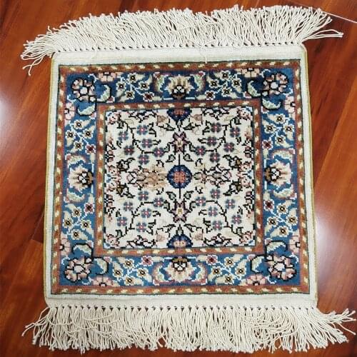 Seeykeep™ 1x1ft Square Pure Silk Handknotted Oriental Rug-SK3036003
