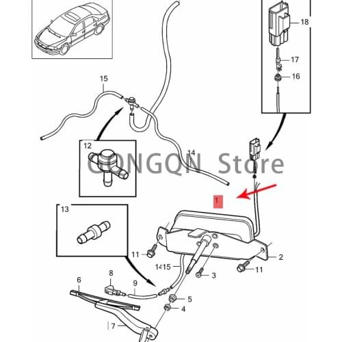 CAR headlight wiper arm motor 2004-2006 vol voS80 left wiper motor forklift wiper blade car wiper arm wiper motor wiper wiper as