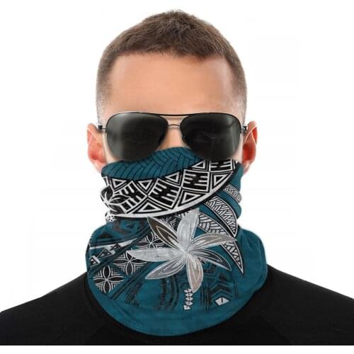 Blue Hawaii Magic Scarf Half Face Mask Men Women Halloween Tube Mask Seamless Bandana Protective Headband Biking Hiking