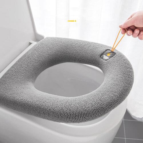Universal Toilet Seat Cushion Four Seasons Thickened Toilet Cover Knitted Toilet Seat Cushion Washable Household Toilet Ring