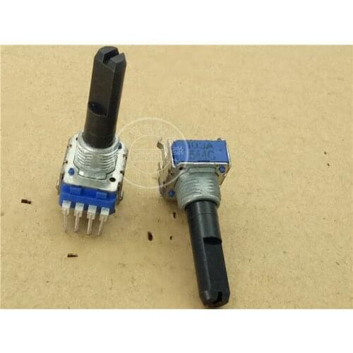 2pcs For ALPS 142 type 4 feet vertical single joint potentiometer 103A A10K / Handle length 25MMF