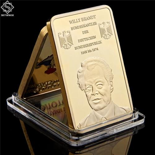 Willy Brandt President of German Nobel Peace Prize 1971Year 999/1000 Reichs Gold Deutsche Eagle Cross Bar