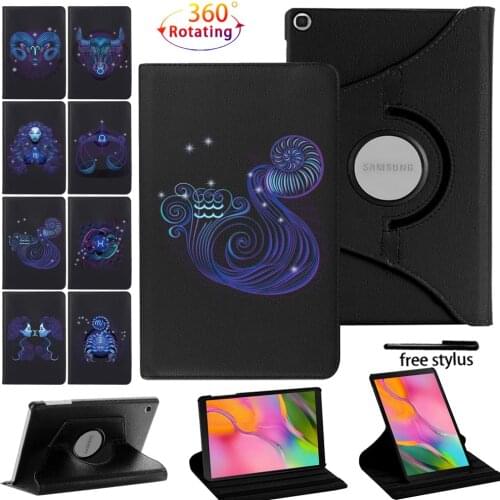 For Samsung Galaxy Tab S6 Lite/p610 /Tab A 10.1 2019/T510/T515 360 Rotating Tablet Case Anti-Vibration Cover Case+Stylus