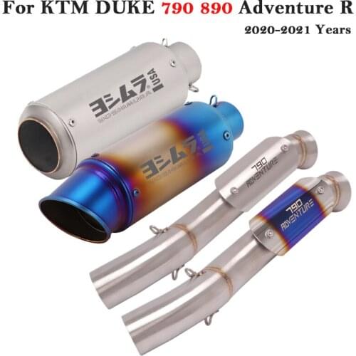 Slip On For KTM790 KTM890 DUKE 790 890 Adventure R 2020 2021 Motorcycle Yoshimura Exhaust System Mid Link Pipe Muffler DB Killer