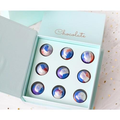 High Quality Custom Printed Logo Square Empty Gift Cardboard Luxury Chocolate Bar Packaging Paper Chocolate Box ---PX2053